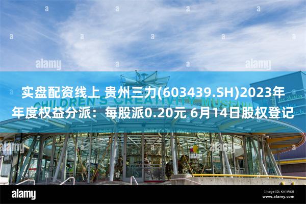 实盘配资线上 贵州三力(603439.SH)2023年年度权益分派：每股派0.20元 6月14日股权登记